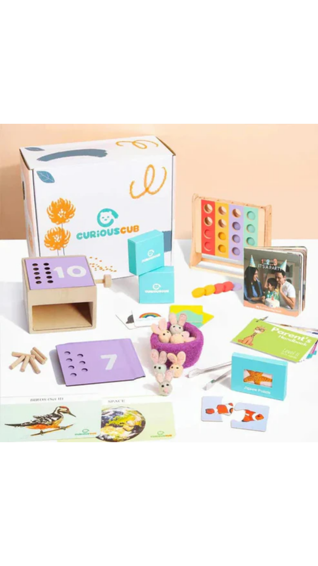Curious Cub Wooden Montessori Box- 11 Months + (Level- 6)
