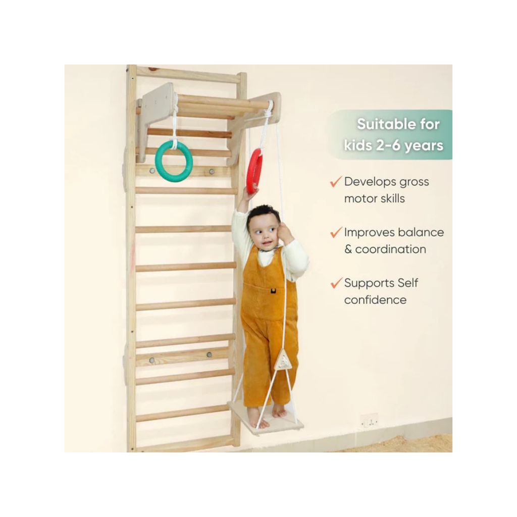 Curious Cub Wooden Wall Ladder