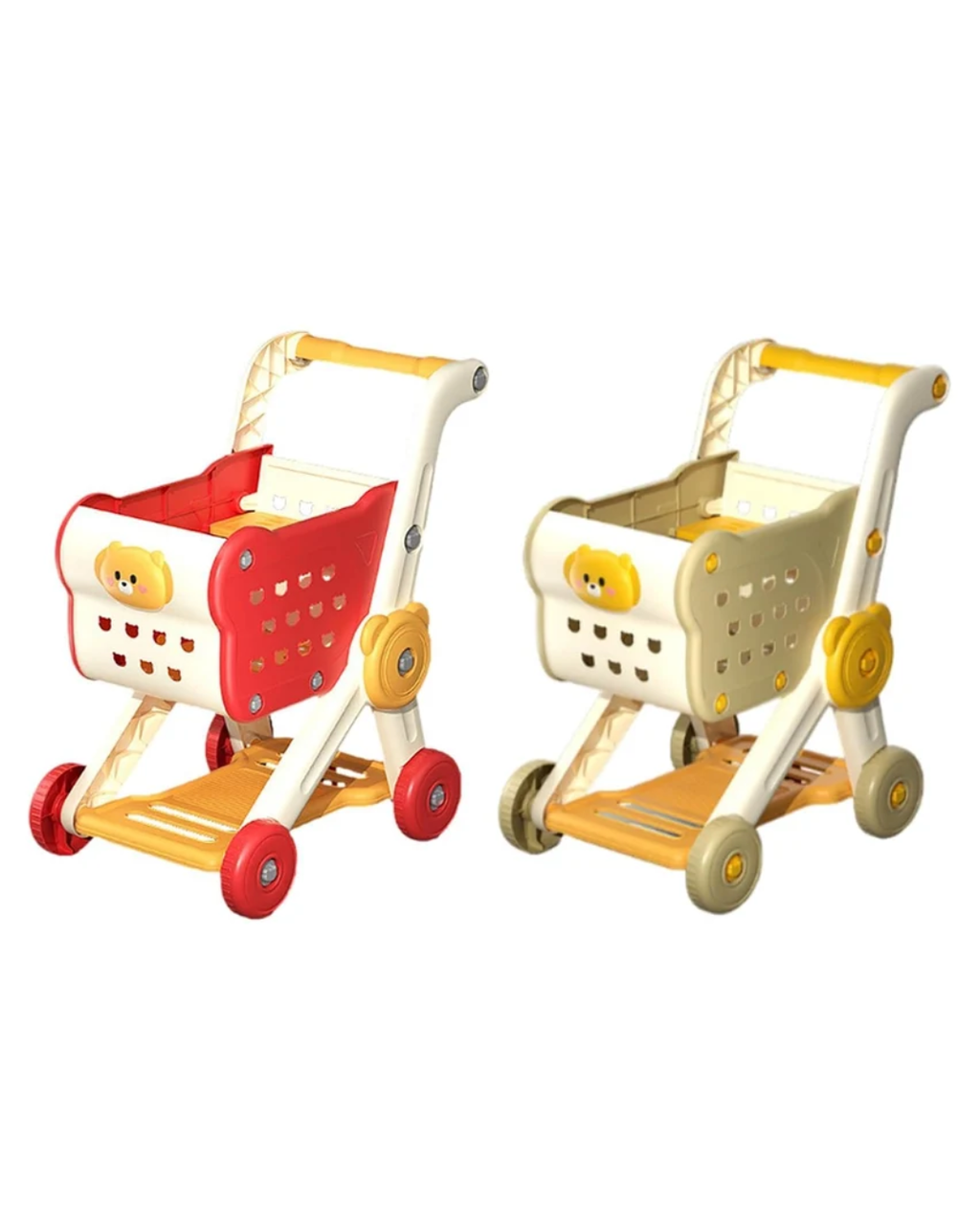 Kids Shopping Trolley Pretend Play Supermarket Shopping Cart Large Capacity Toy Shopping Cart