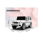 EMotorad Formula Fun Mercedes Benz G-Wagon Ride-On Car for Kids (White)