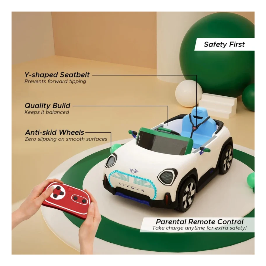 Emotorad Formula Fun Battery Oprated  Car Mini Cooper Aceman -White
