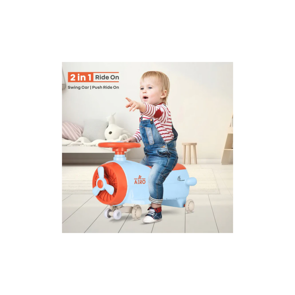 R for Rabbit Iya Iya Aero Swing Car for kids 2 in 1 Ride On With ABEC 7 Bearing