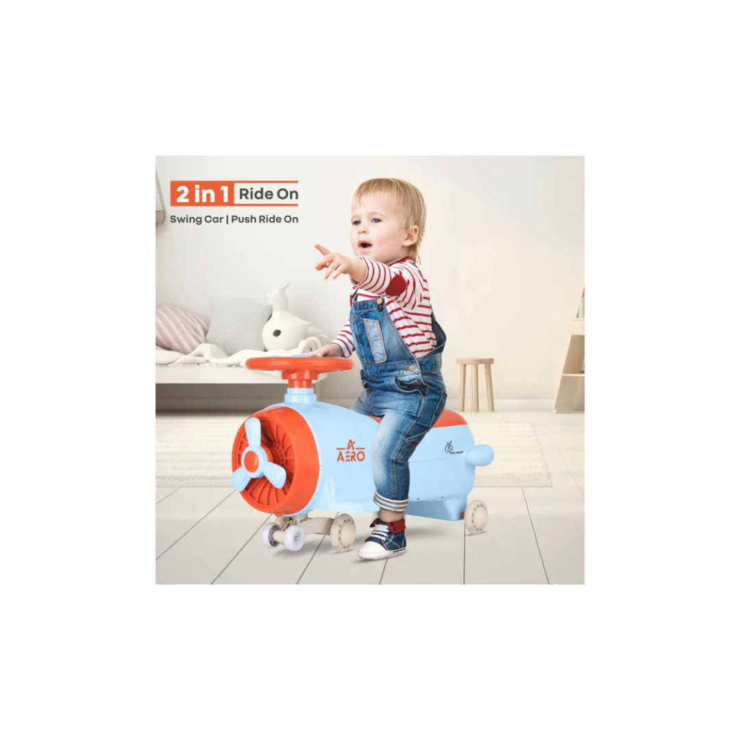 R for Rabbit Iya Iya Aero Swing Car for kids 2 in 1 Ride On With ABEC 7 Bearing
