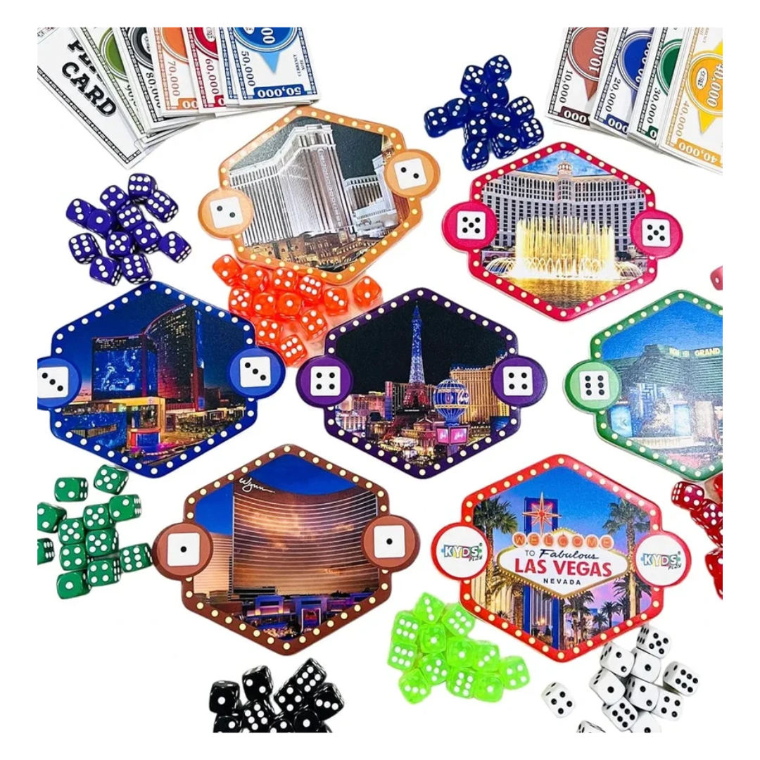 Vegas Dice Strategy Board Game for Groups & Families (4-10 Players, Ages 14+)