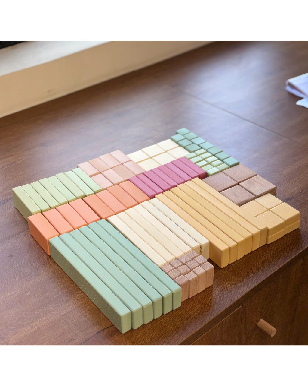 Playbox Multicolor Wooden Mini Candy Building Blocks Play Toy Set for Toddler & Kids Baby Toys
