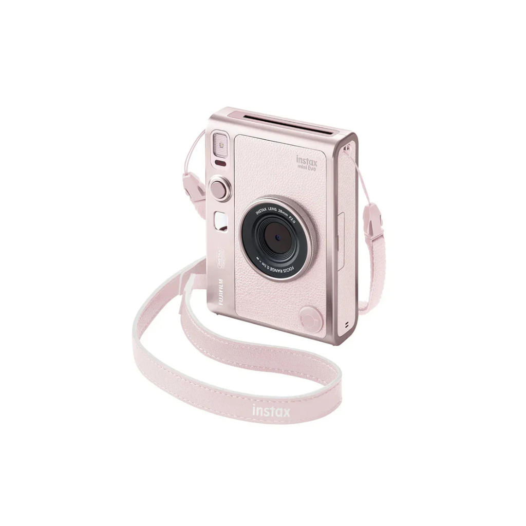 Fujifilm Instax Mini Evo Hybrid Camera Premium Edition with 20 Shots – Gentle Rose