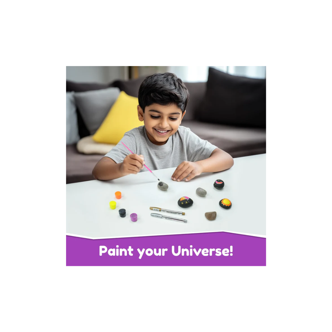 Bloomingo Art & Craft Kit - Rock Painting Kit Soar into Space
