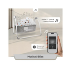 R for Rabbit Lullabies Plus Baby Cradle Auto Swing With Remote Control Grey
