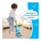 Cute Bear Magical Vacuum Cleaner Toy with Interactive Lights, Melodies & Floor Roller for Kids