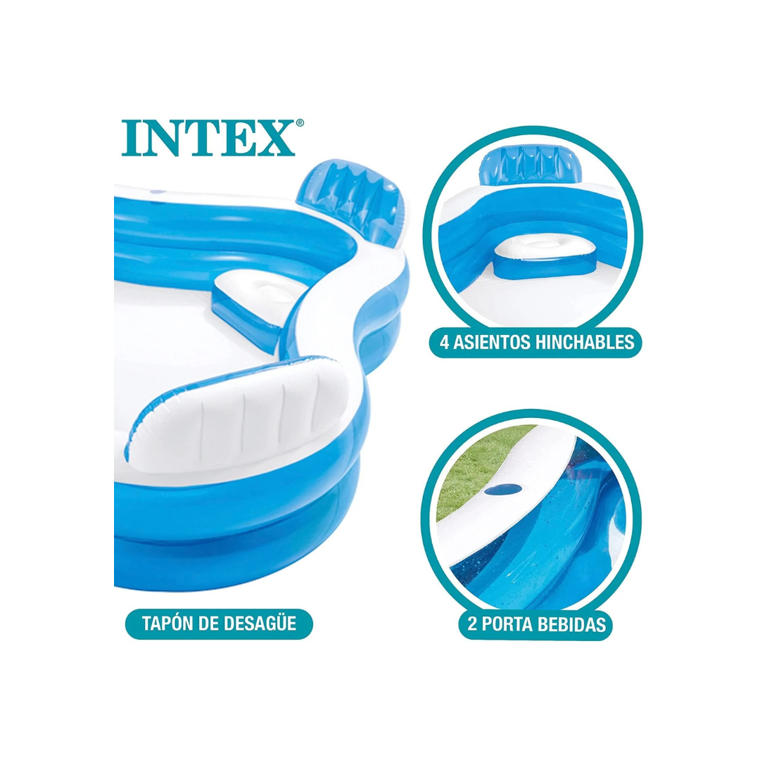 Intex 56475 Portable Swimming Pool Inflatable Swimming Pool (Multicolor)te water capacity: 42 gal (160L)