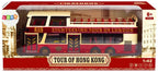 Tour of Hong Kong Big Bus Toy Sightseeing Double Decker Bus Model, 1:42 Scale, 6+ Years