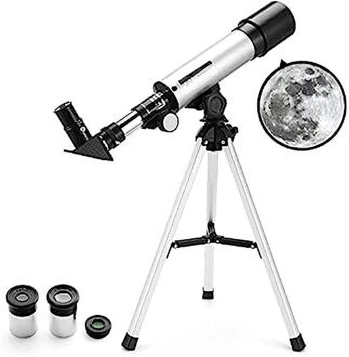 F70060 Astronomical Refractor Telescope 700mm Focal Length with 60mm Aperture & 113cm Adjustable Tripod