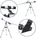 F70060 Astronomical Refractor Telescope 700mm Focal Length with 60mm Aperture & 113cm Adjustable Tripod