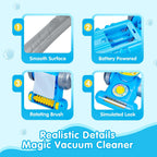 Cute Bear Magical Vacuum Cleaner Toy with Interactive Lights, Melodies & Floor Roller for Kids