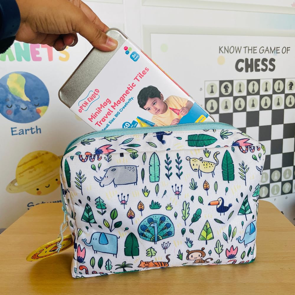 Open Ended MiniMag Travel Magnetic Tiles -60 Piece