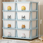 Versatile 4 Lyer Rolling Storage Rack with 8 Drawer