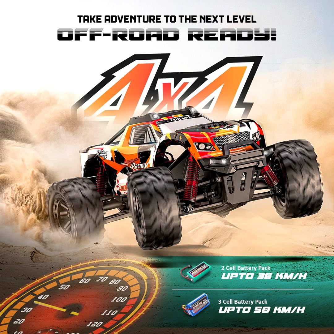 Mirana Spectre 4x4 High-Speed Remote Car Adventure Truck 50km/h Orange