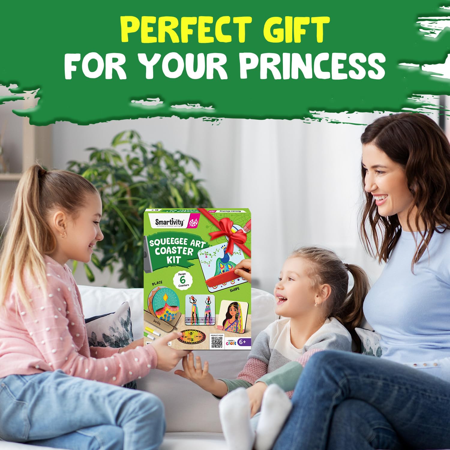 Smartivity Squeegee Art Coaster Kit for Kids