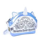 Mirada Unicorn Pearl Slinger Soft Plush Bag Color Your Own Bag