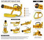 lumo Blazestorm Gatling Toy Gun with Soft Bullets & Rotating Barrel