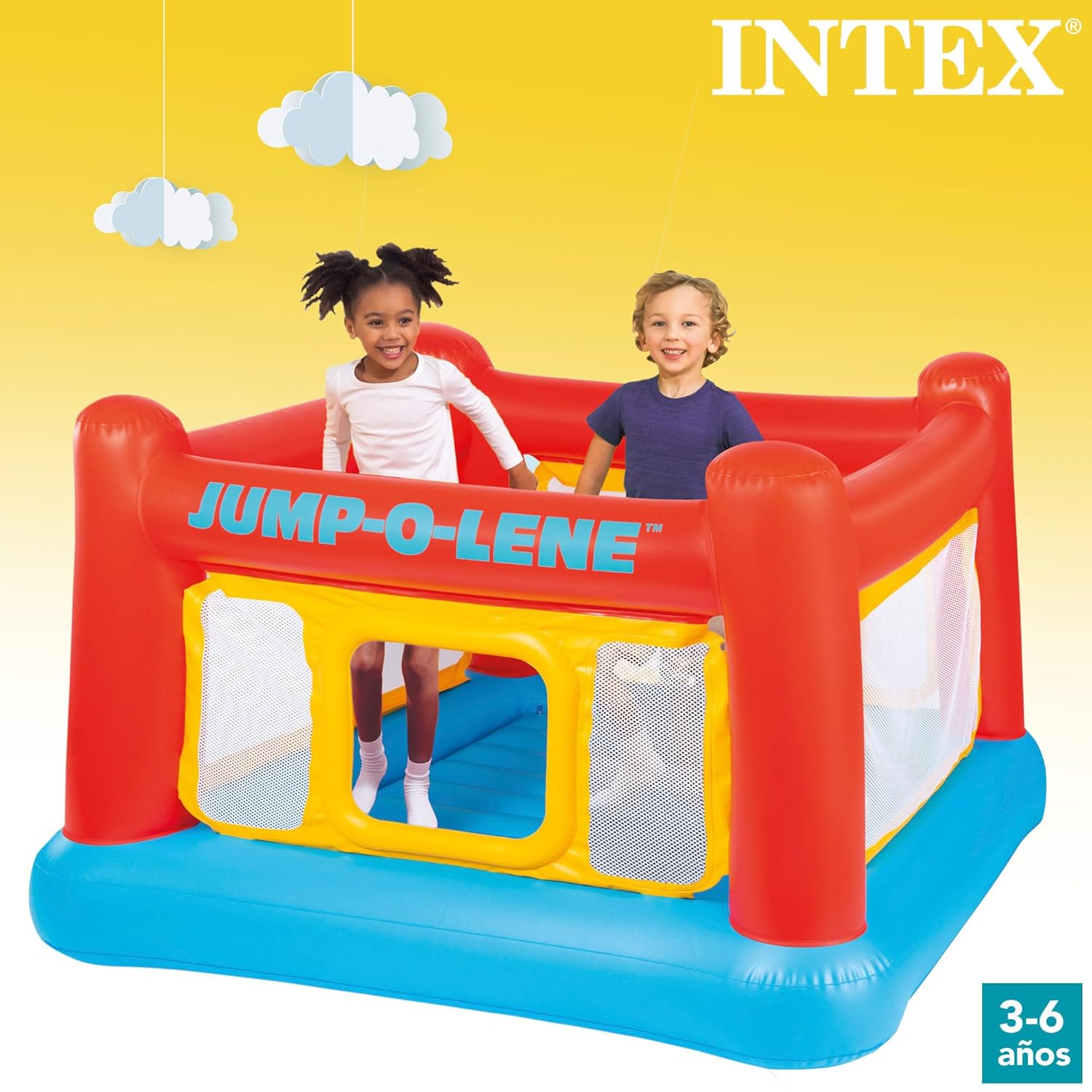 Intex Jump-O-Lene Playhouse, Kids Inflatable Bounce House (48260)