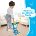 Cute Bear Magical Vacuum Cleaner Toy with Interactive Lights, Melodies & Floor Roller for Kids