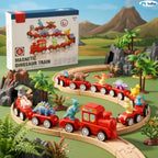 Magnetic Dinosaur Train Toy – 21 Pcs Dinosaur Educational Train Set for Kids 3+
