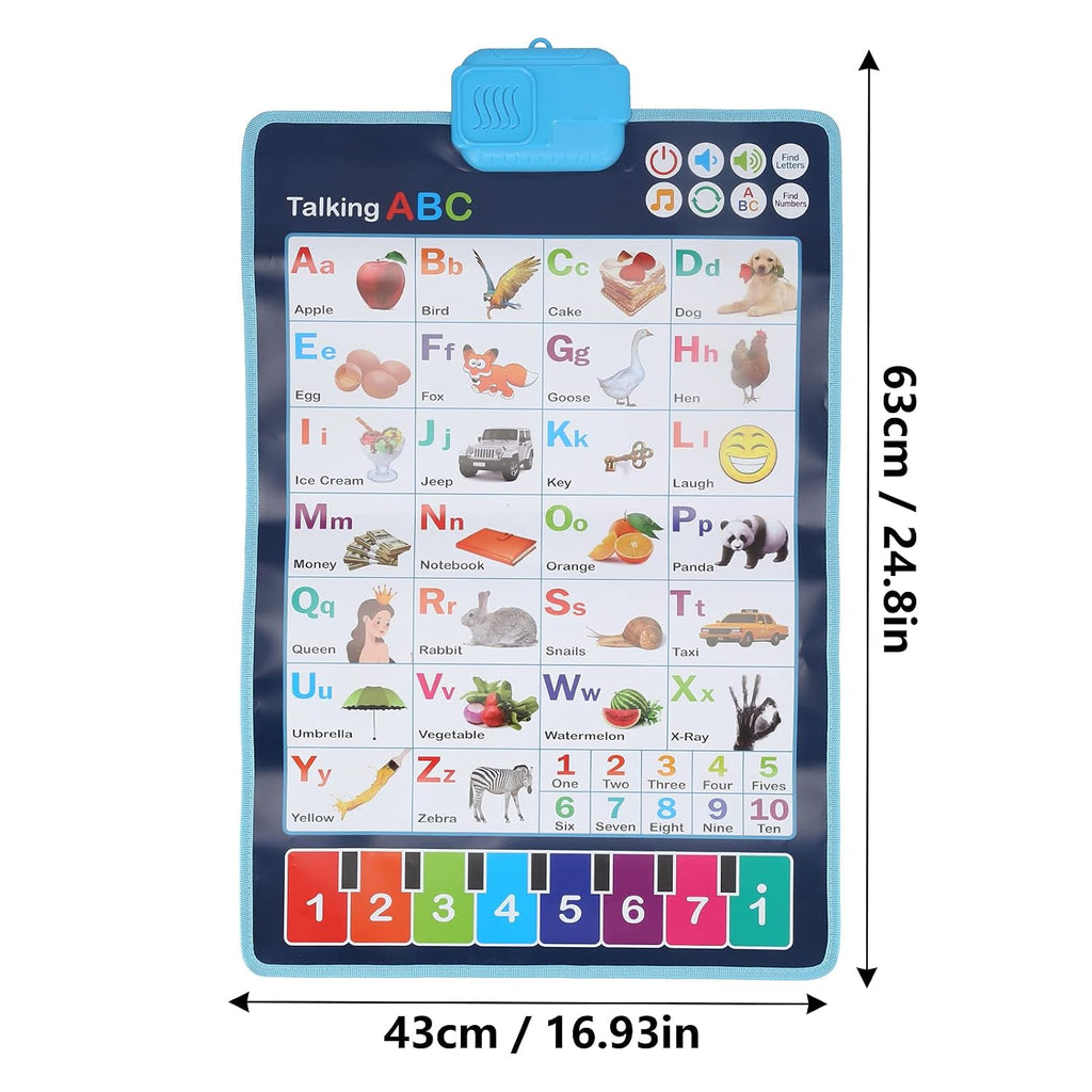 Ozen Star Kids Interactive Learning Chart – Talking ABC, Numbers, Piano Keys & Question Answer Educational Toy