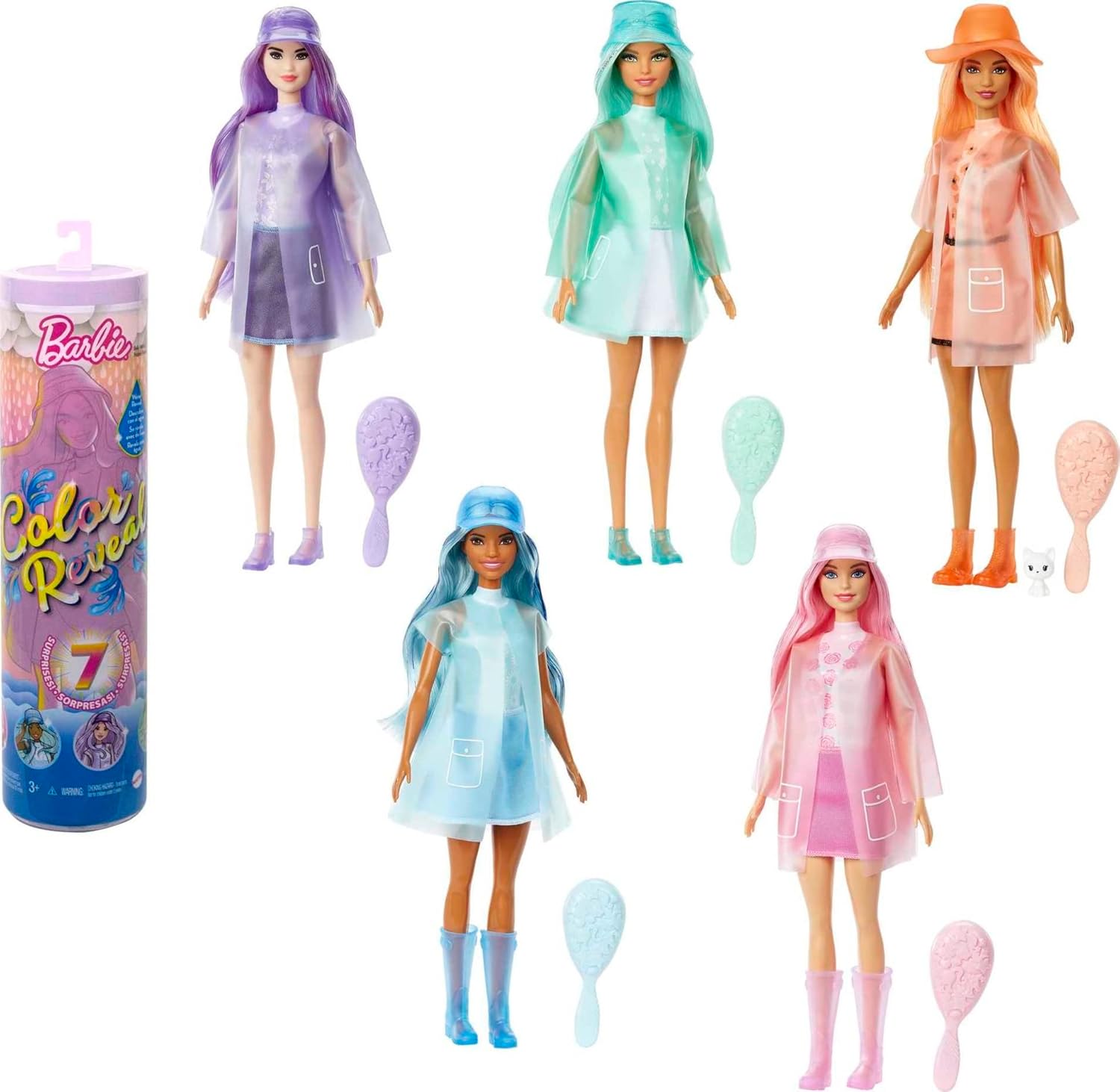 Barbie Mattel Doll Color Reveal Sunshine And Sprinkles Series Doll With 7 Surprises Color Change And Accessories Toys