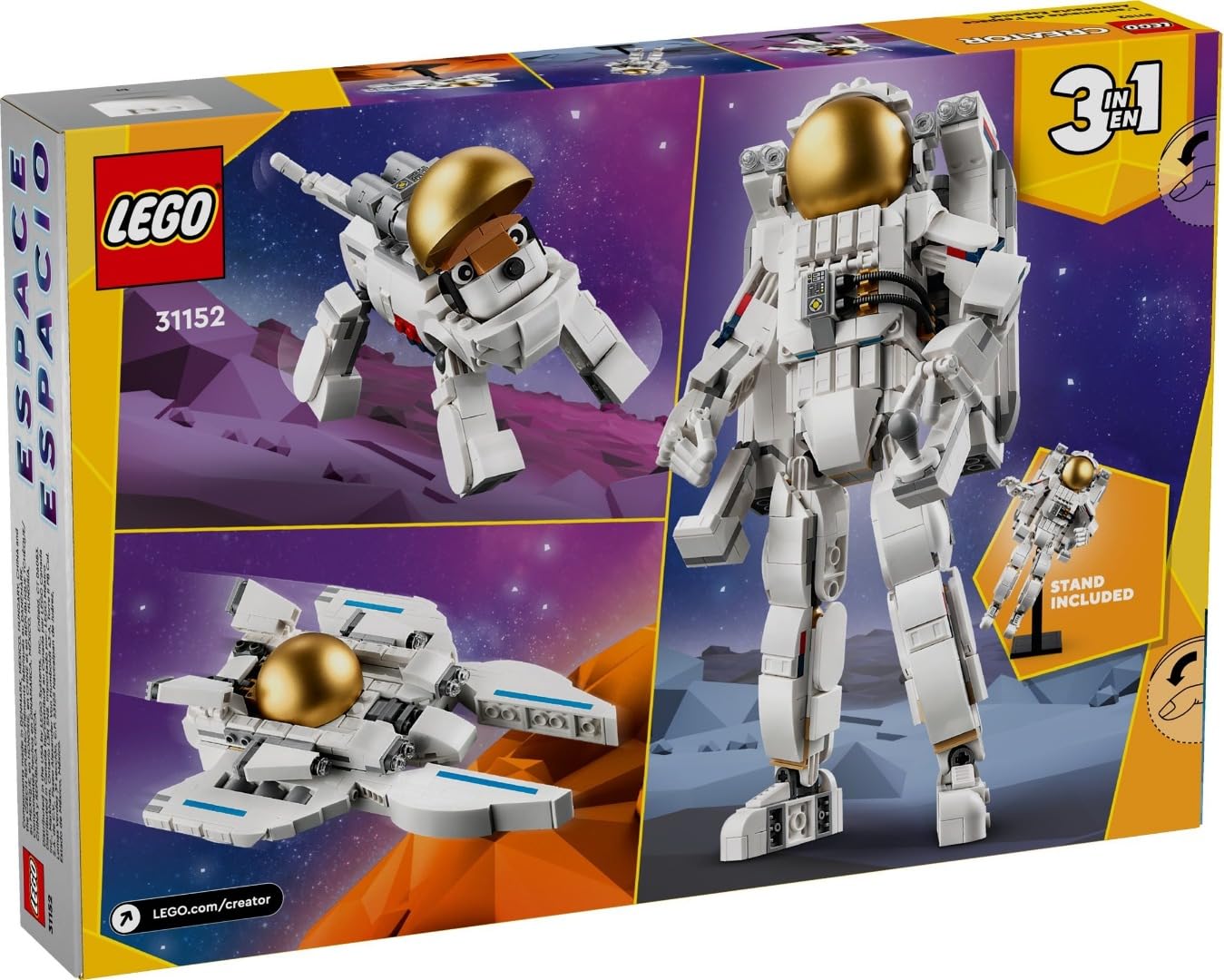 LEGO Creator Space Astronaut 3in1 Toy Set 31152 (647 Pieces)