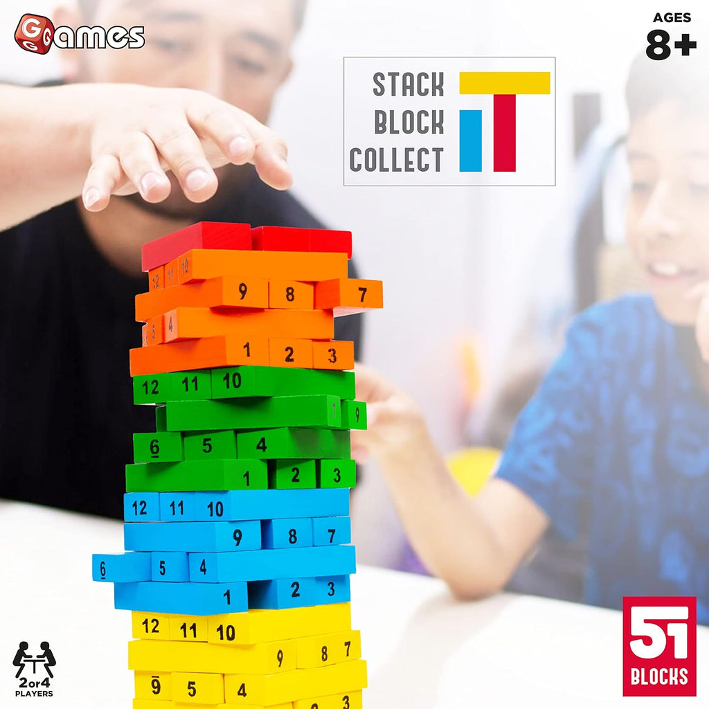 Funskool Adult Games,Tateru, Hardwood Blocks, Stacking Tower