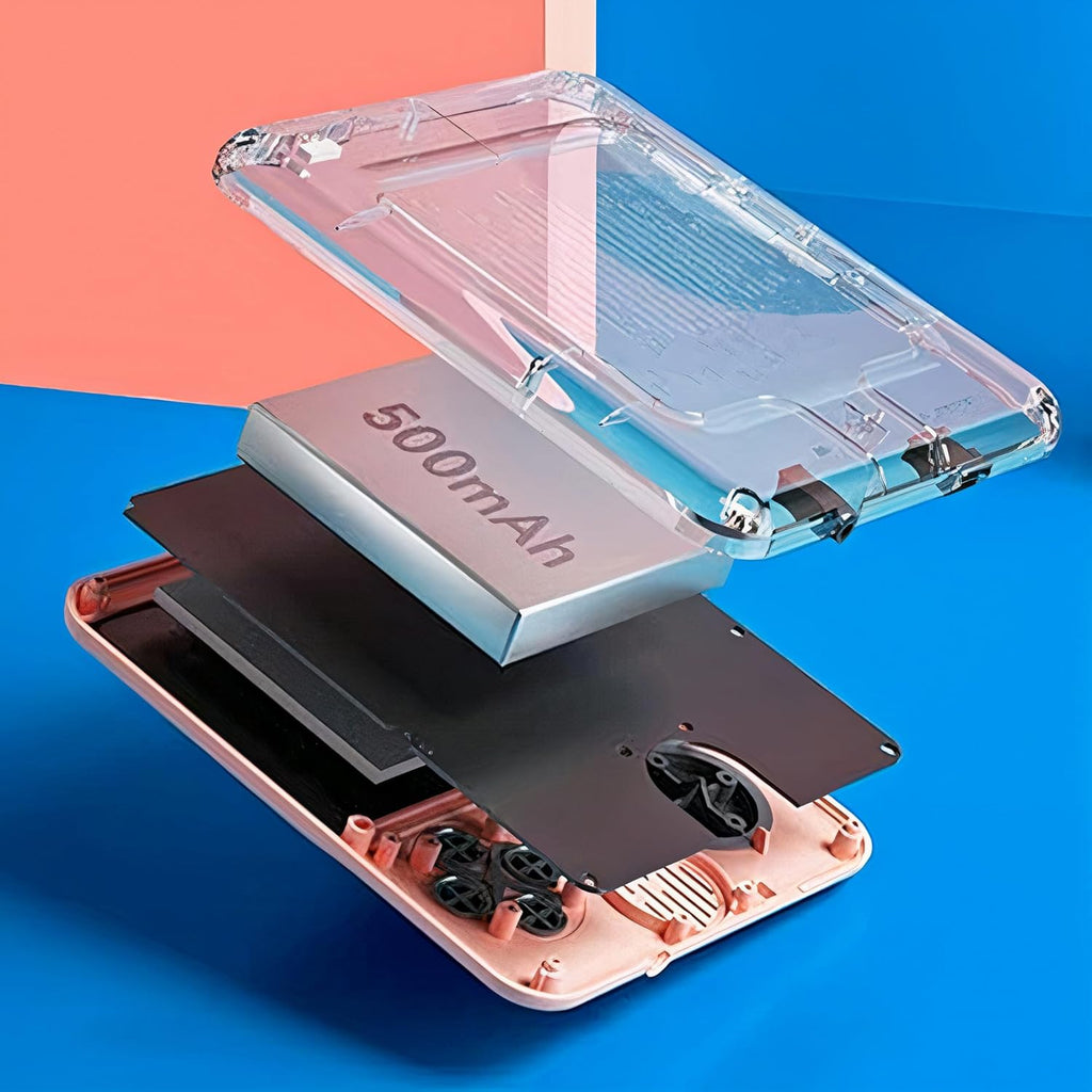 Sameo Gamegear Handheld Video Game Console, Retro Mini Game with 666 Classic Retro Game TV Compatible for Kids, Rechargeable 8 Bit Classic (Candy Pink)