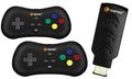 Sameo Micro Genius 2.0 8-Bit HDMI Gaming Console 800 Built-in Classic Games Dual Wireless Controllers Black