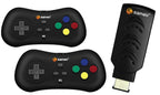 Sameo Micro Genius 2.0 8-Bit HDMI Gaming Console 800 Built-in Classic Games Dual Wireless Controllers Black