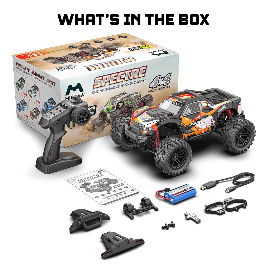 Mirana Spectre 4x4 High-Speed Remote Car Adventure Truck 50km/h Orange