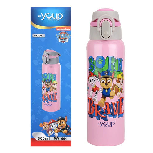 Youp Stainless Steel Paw Patrol Kids Insulated Water Bottle -600 ml