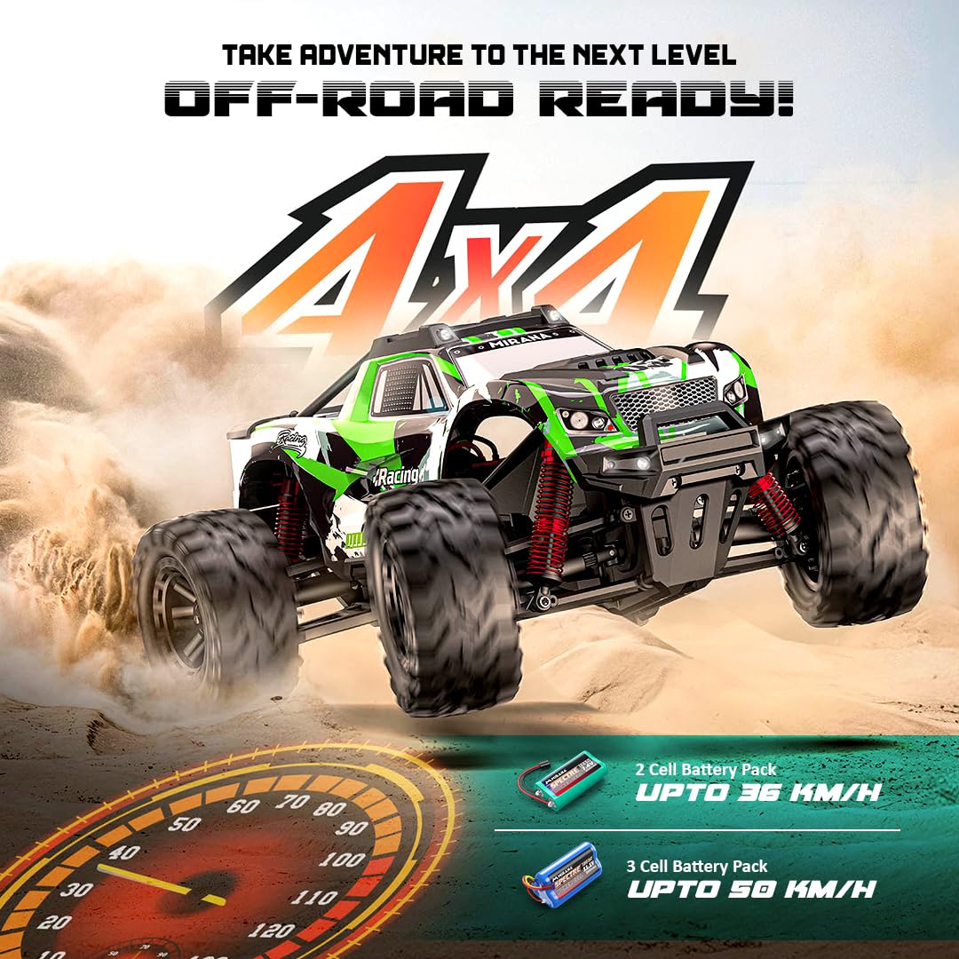 Mirana Spectre 4x4 High-Speed Remote Car Adventure Truck 50km/h Green