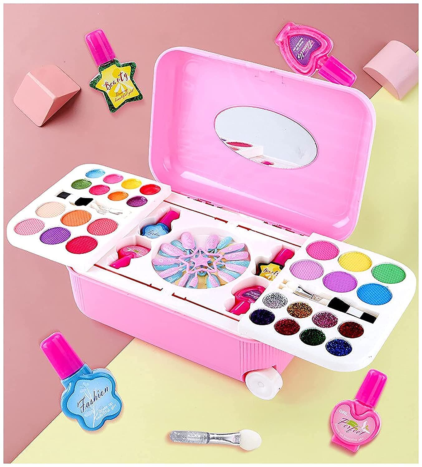 Lol Surprise Kids Makeup And Paint The Nail Art Set in Pink Suitcase