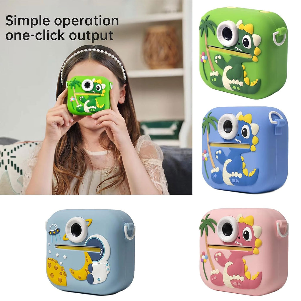 Rainbow Toys Print Camera Dinosaur Shape Instant Photo Printer For Kids assorted Color