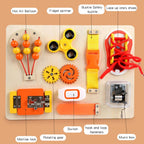 Rainbow Toys Wooden Busy Board Wooden Sensory Toy