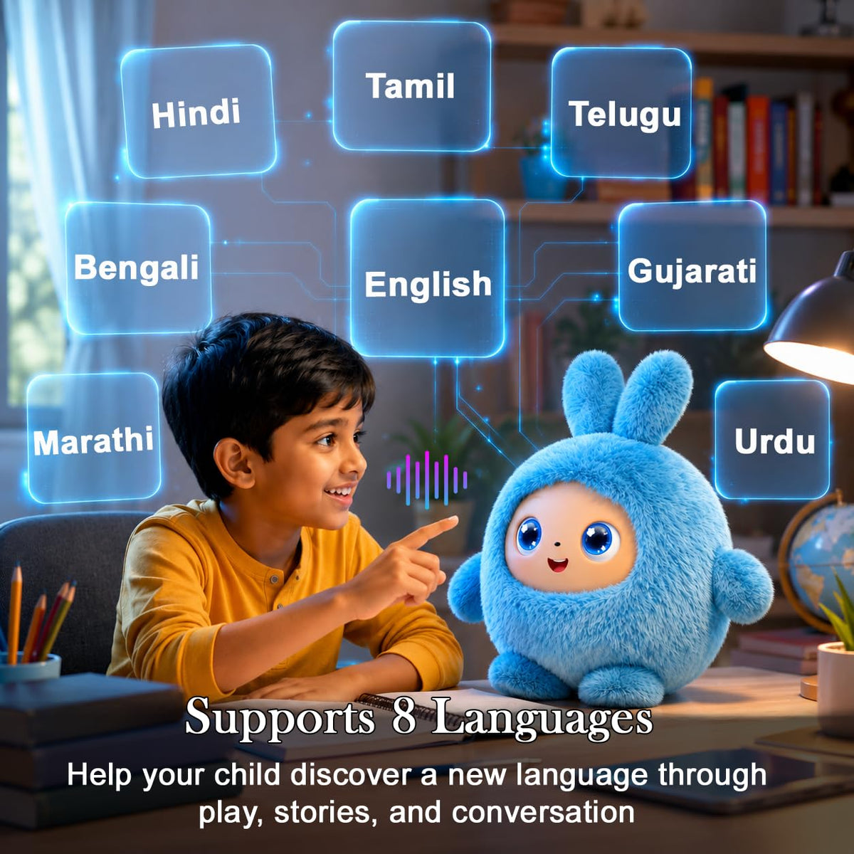 AI Intelligent Talking Plush Toy with Interactive Dialogue for Kids 3+ Years Assorted Color