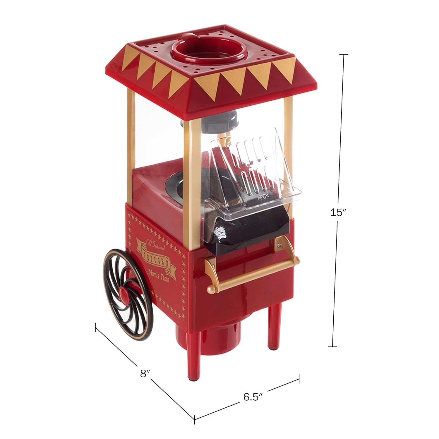 Rainbow Toys Air Popper Popcorn Maker Vintage-Style Countertop Popper Machine