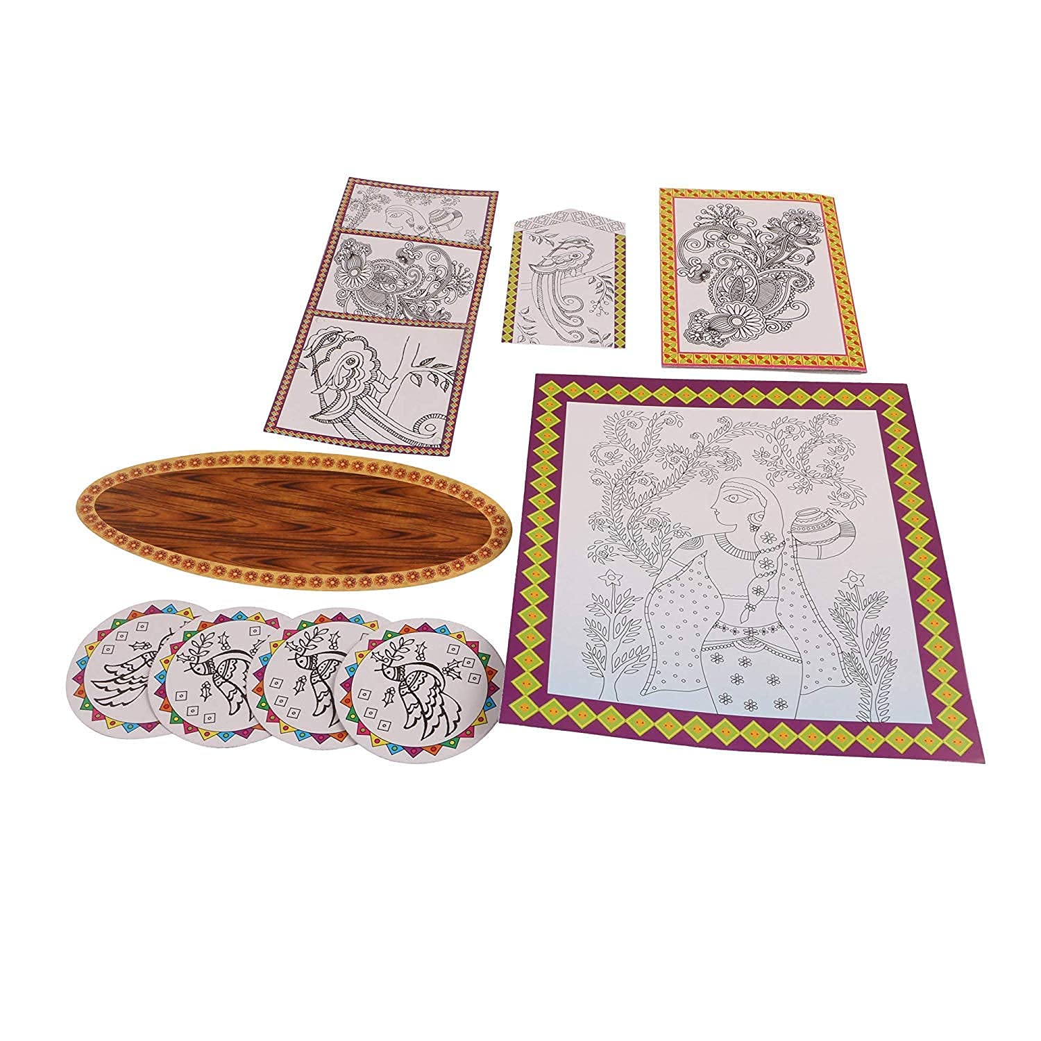 Ekta  Madhubani Art Madhubani Painting Set, Art Kit for Kids