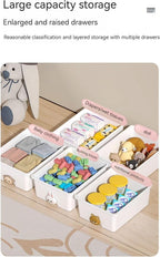 Versatile 4 Lyer Rolling Storage Rack with 8 Drawer