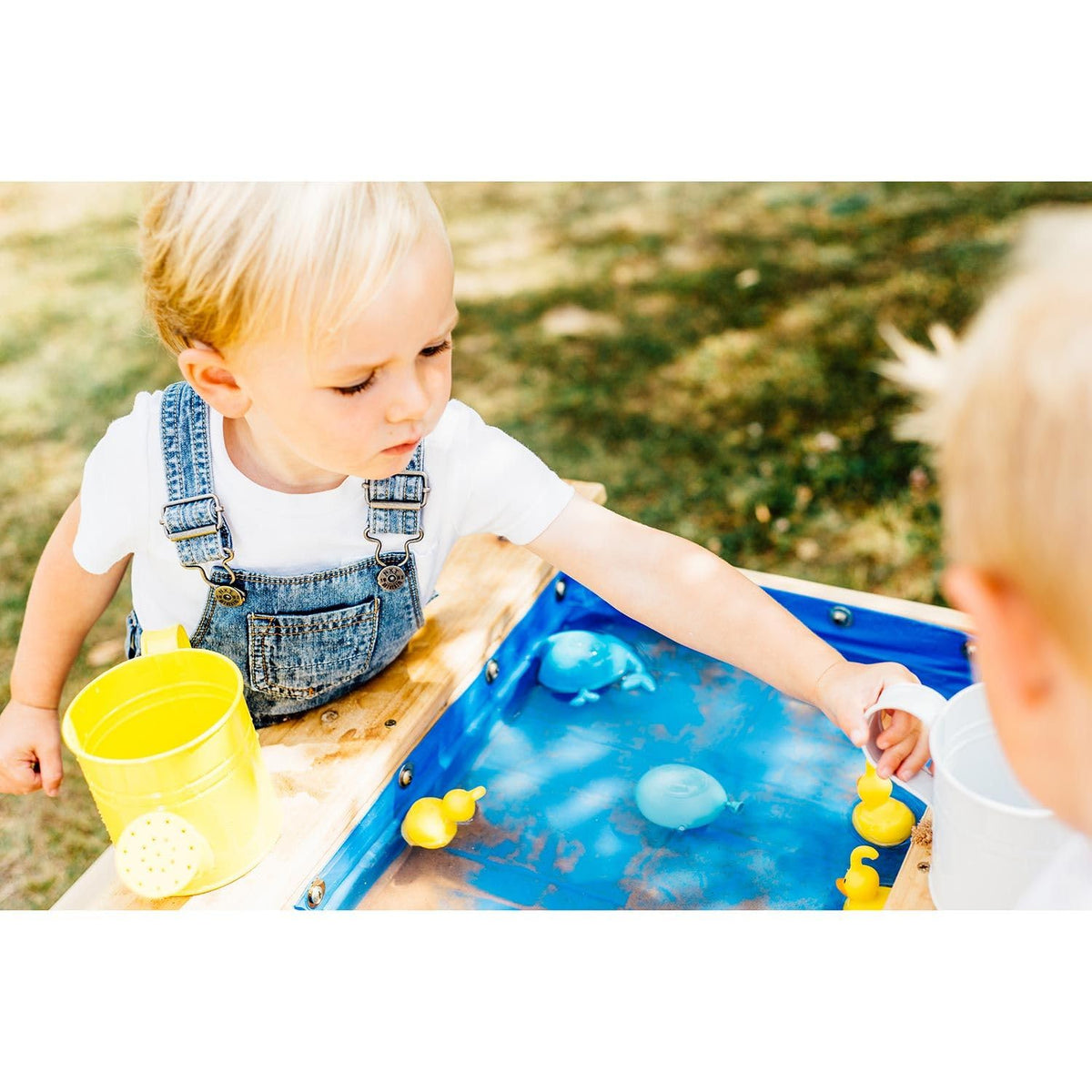 Plum Surfside Wooden Sand & Water Picnic Table for Kids | 2-in-1 Outdoor Activity Table | 2 Years+