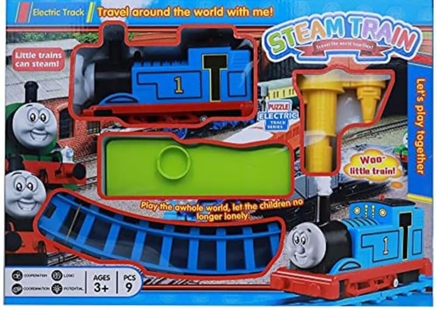 Genric Steam Train Thomas 9 Pieces Set