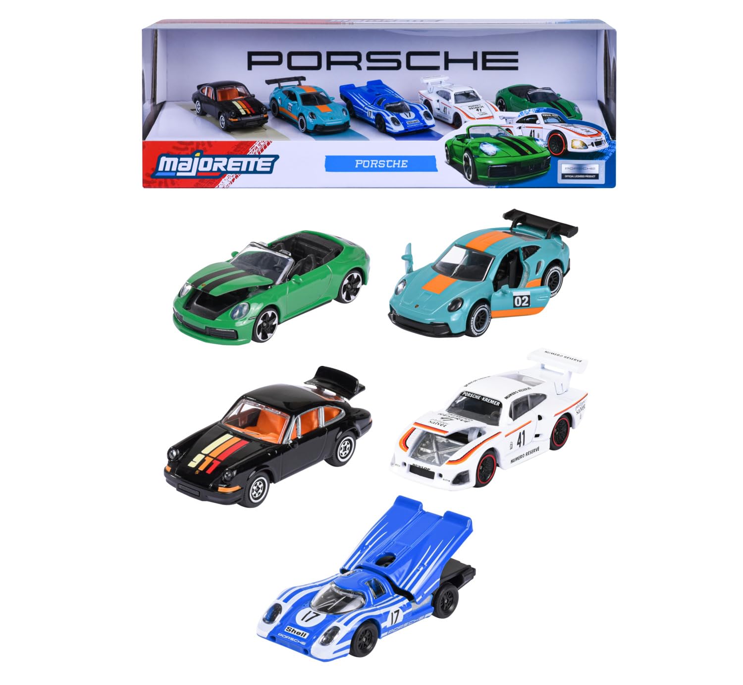 Majorette Porsche 5 Pack Set
