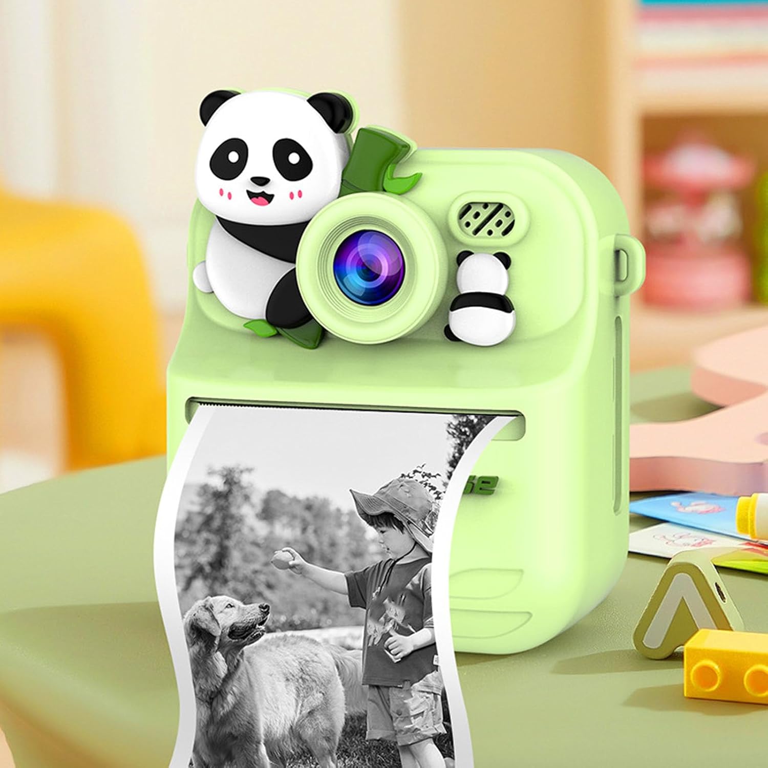 Rainbow Toys Instant Print Camera, 48MP Dual Lens 2.4 Inch 16x Digital Zoom Instant Selfie Camera with Music Games Assorted Color