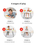 Skip Hop Explore & More Baby’s View 3-Stage Activity Center – Sit, Swivel, Bounce & Play Table | 4M+