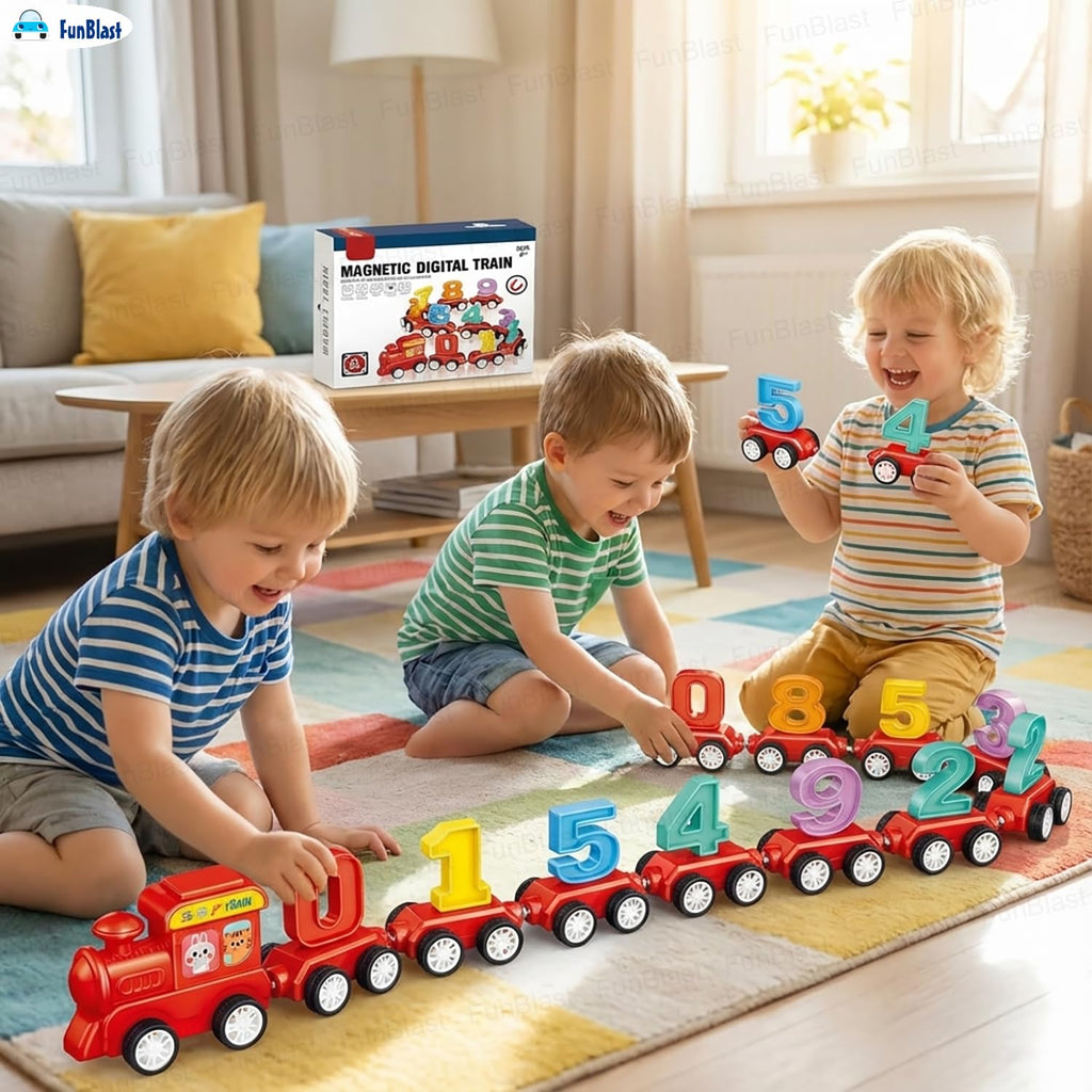 Magnetic Digital Number Train Toy – 21 Pcs Educational Learning Set for Kids 3+